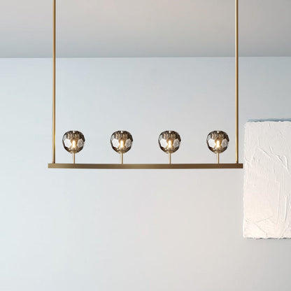 Crystal Ball Linear Chandelier