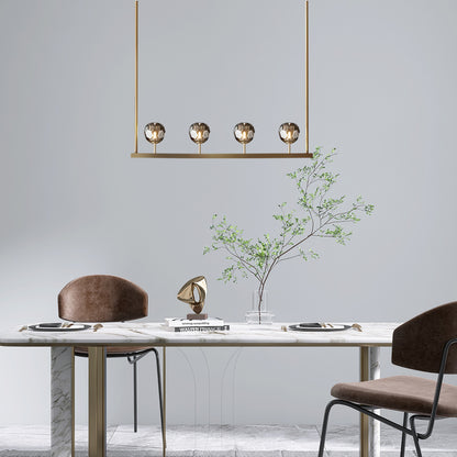 Crystal Ball Linear Chandelier
