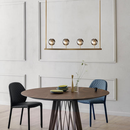 Crystal Ball Linear Chandelier