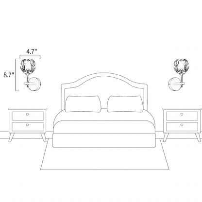 Crystal Glass Sconce