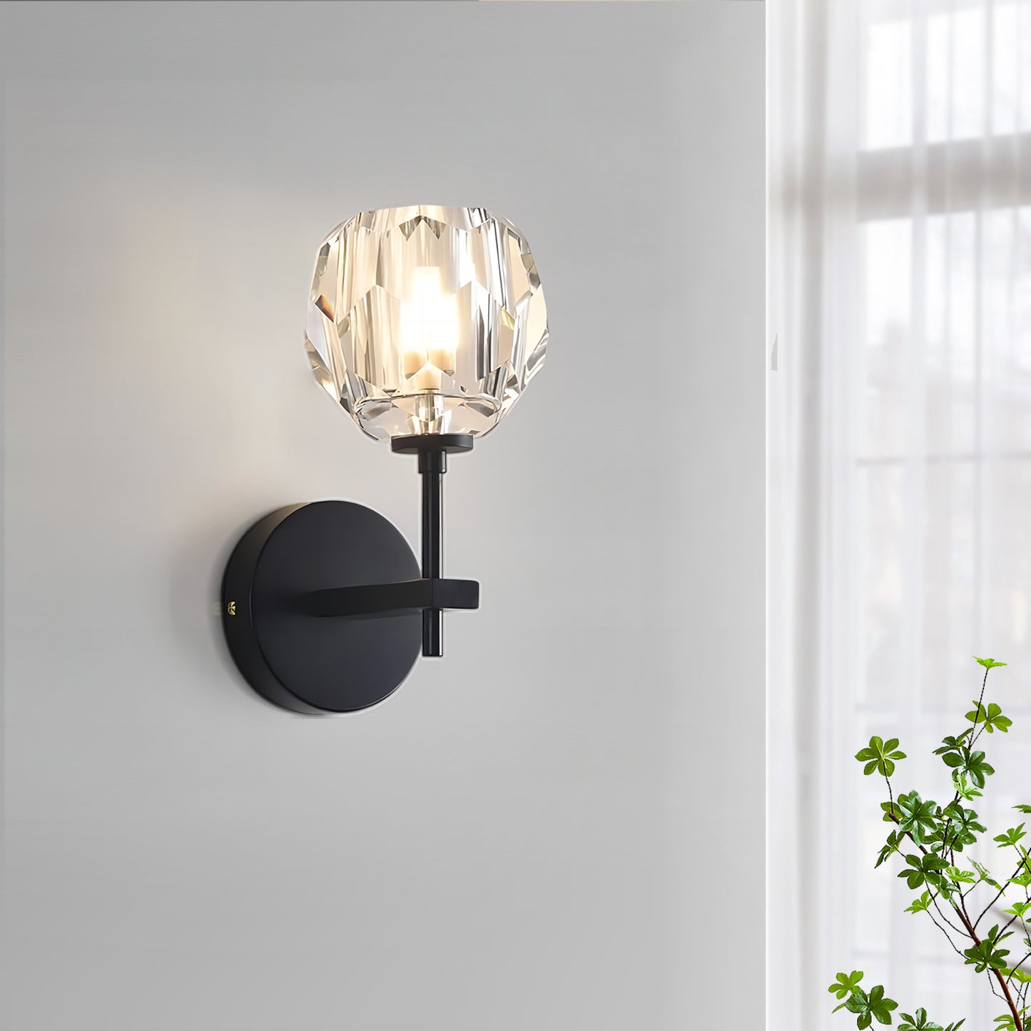 Crystal Glass Sconce