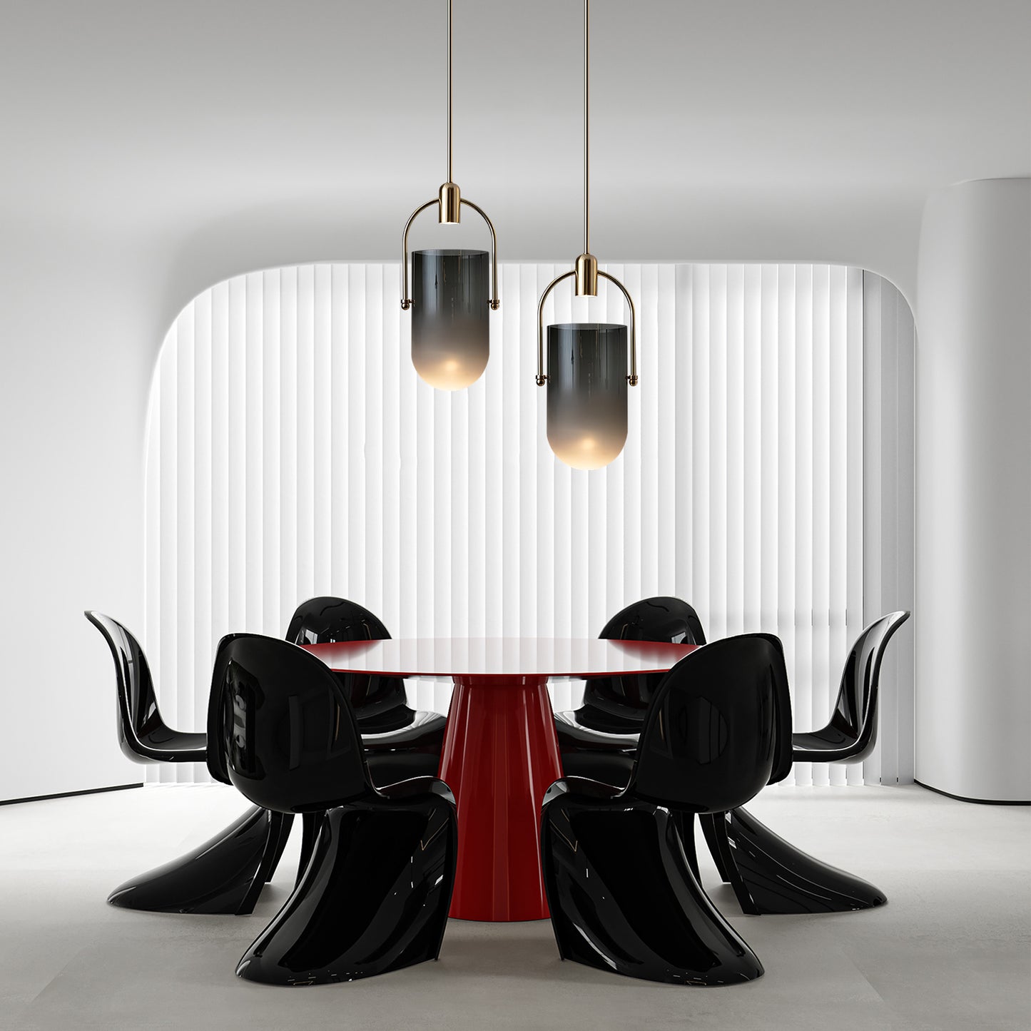 Curved Glass Pendant Lamp