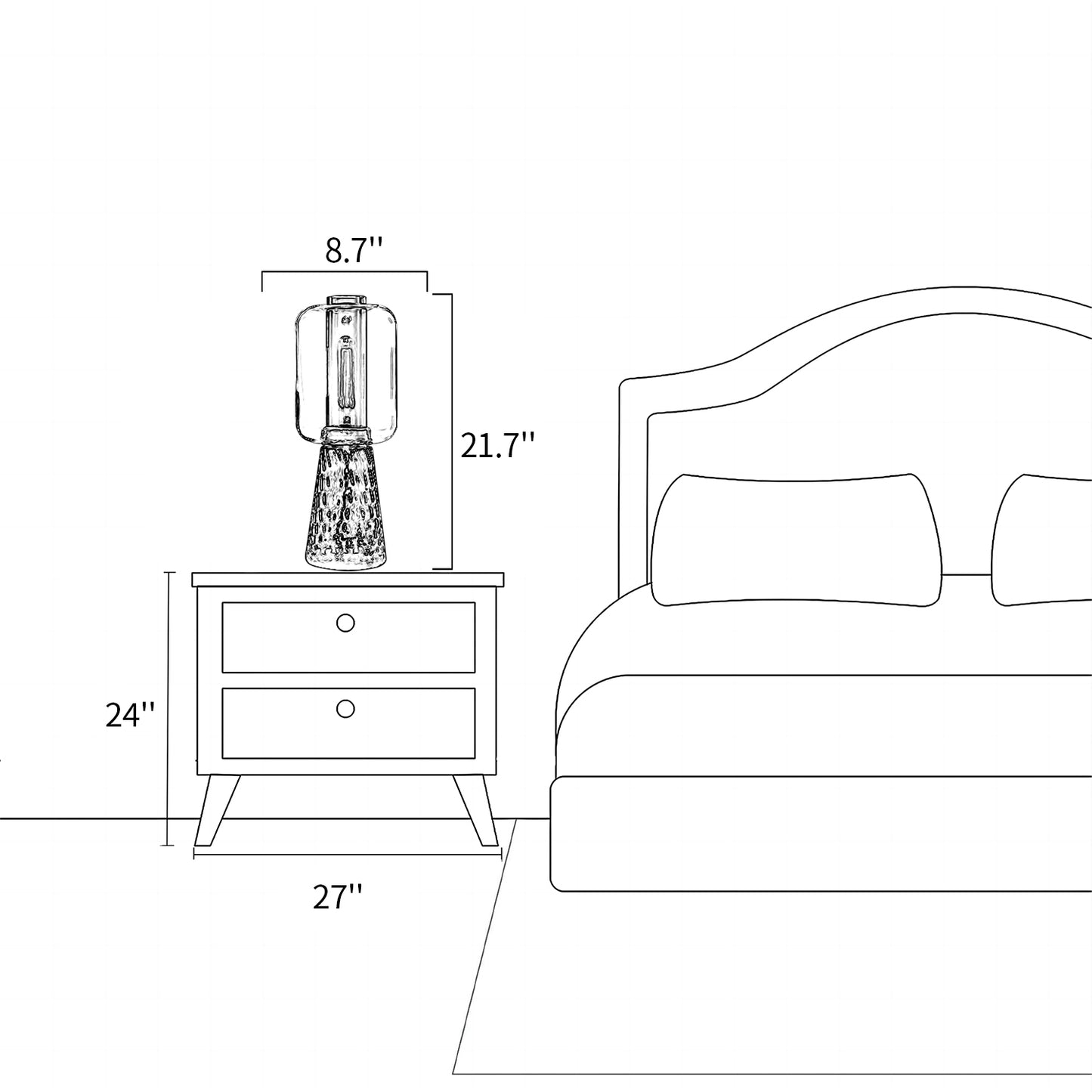 Ensemble Glass Table Lamp