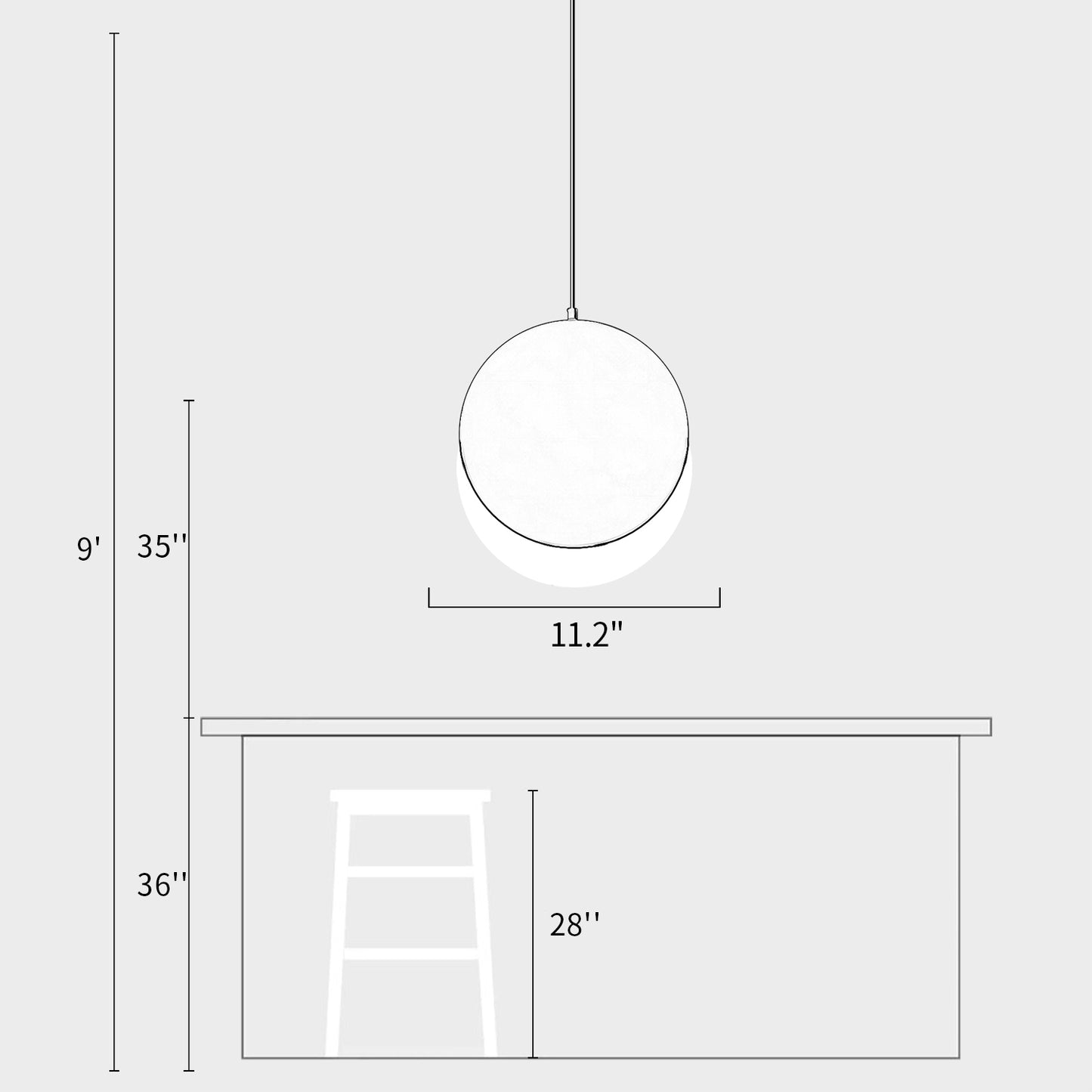Half Moon Pendant Lamp