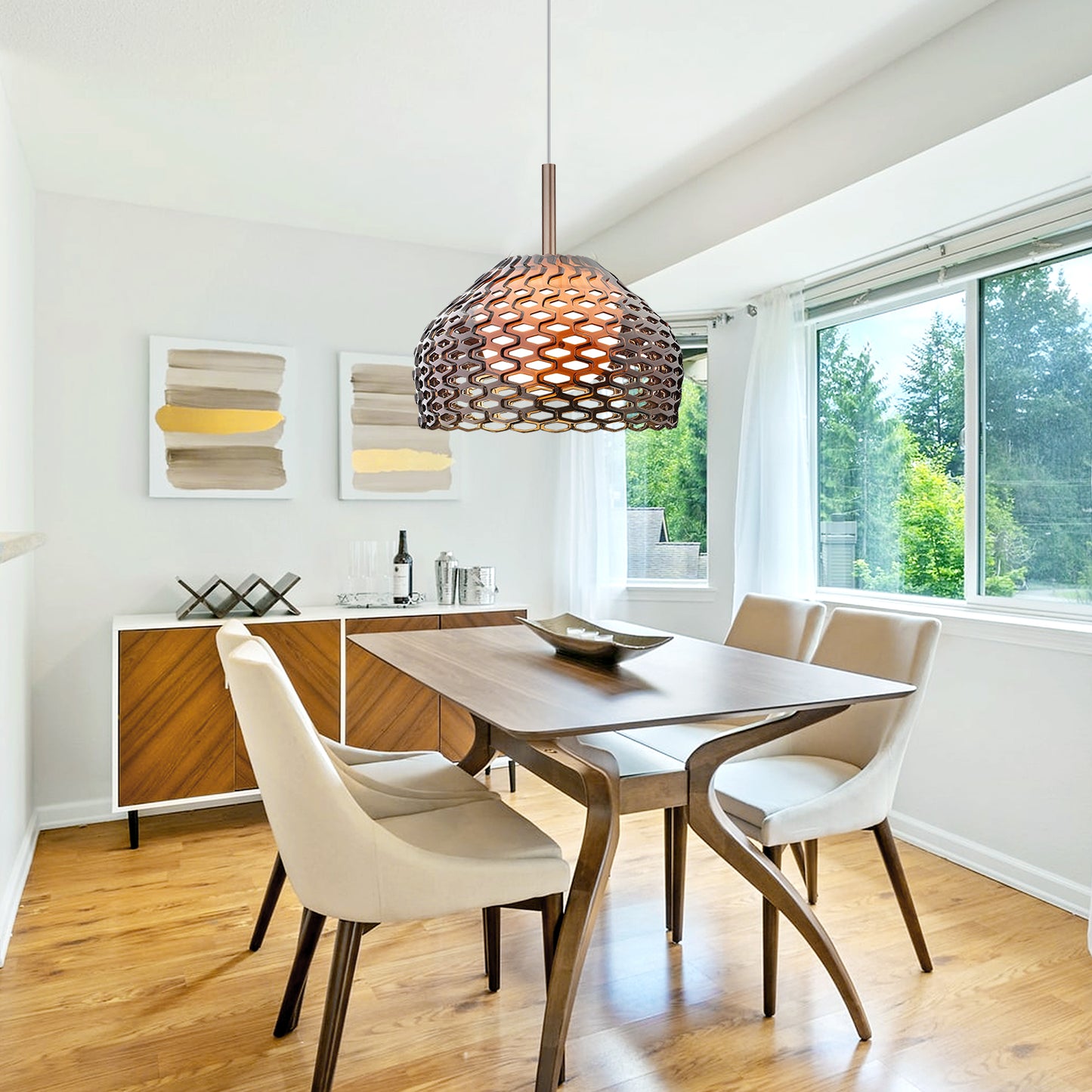 Hollow-Out Metal Pendant