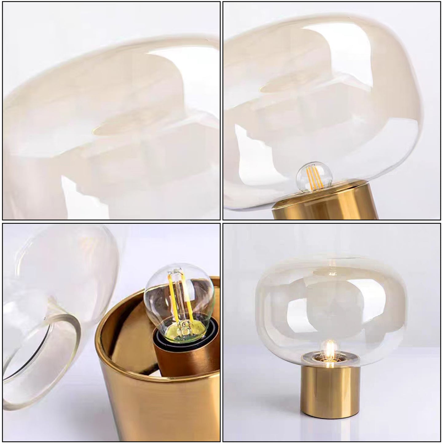 Mushroom Glass Table Lamp