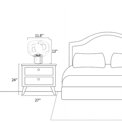Mushroom Glass Table Lamp