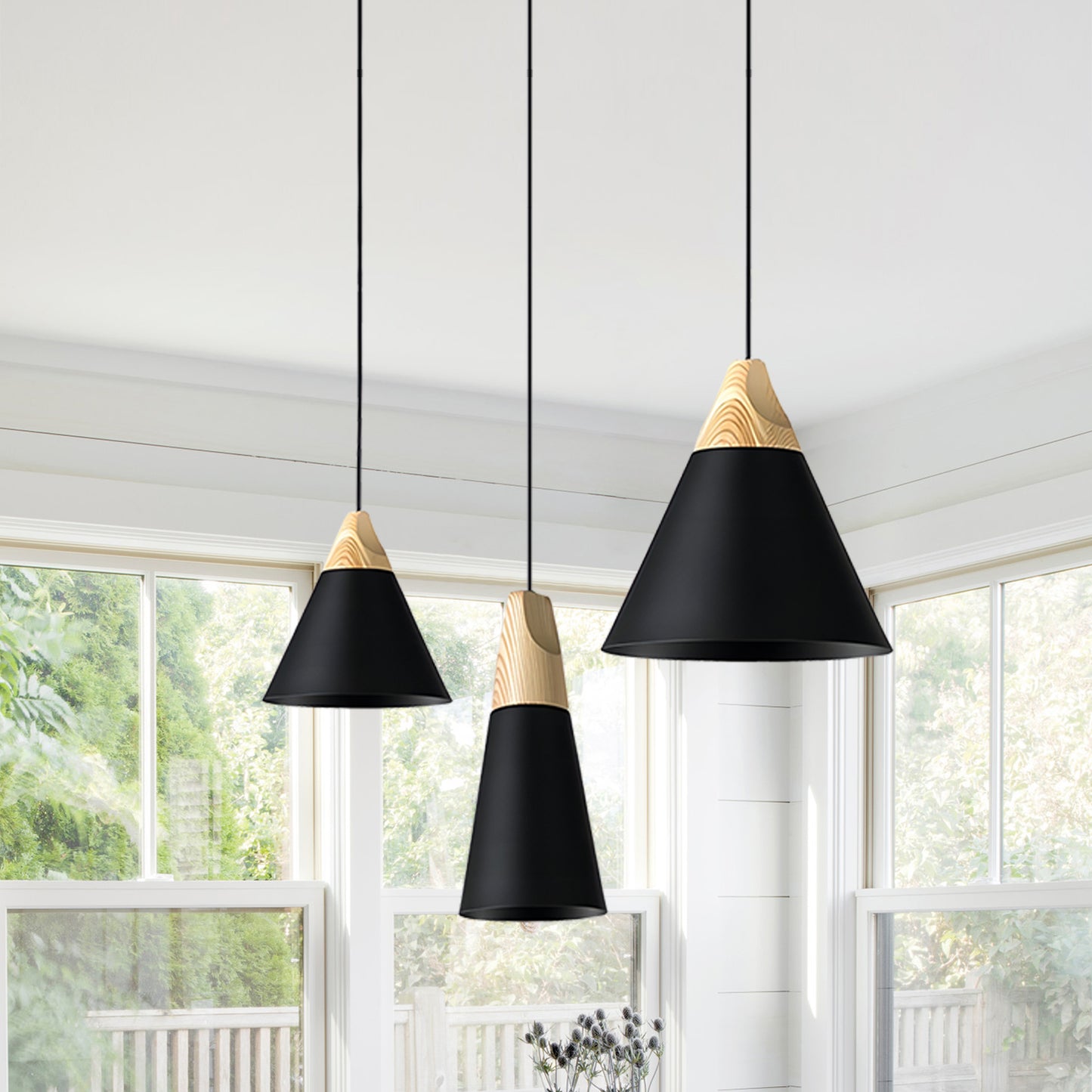 Solid Wood Macaron Pendant