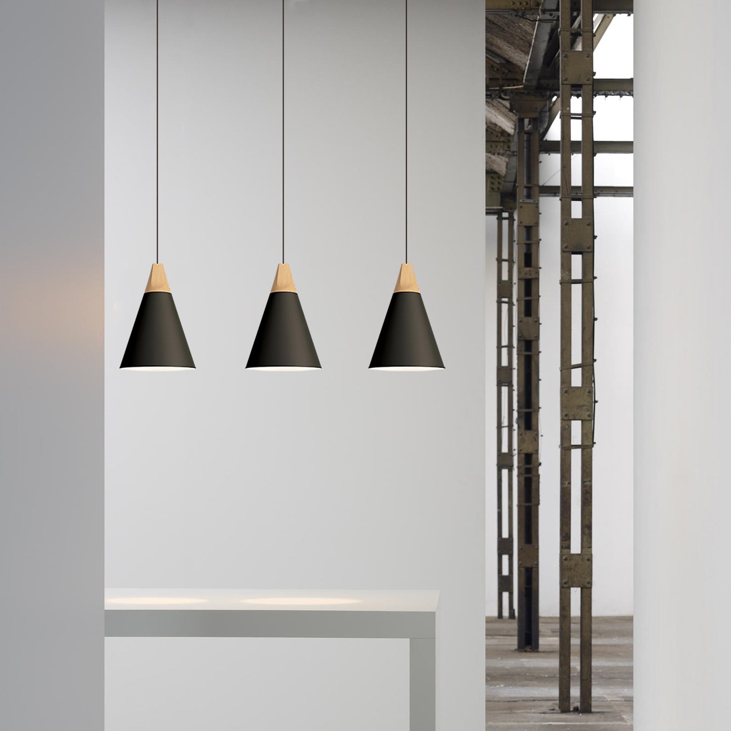 Solid Wood Macaron Pendant