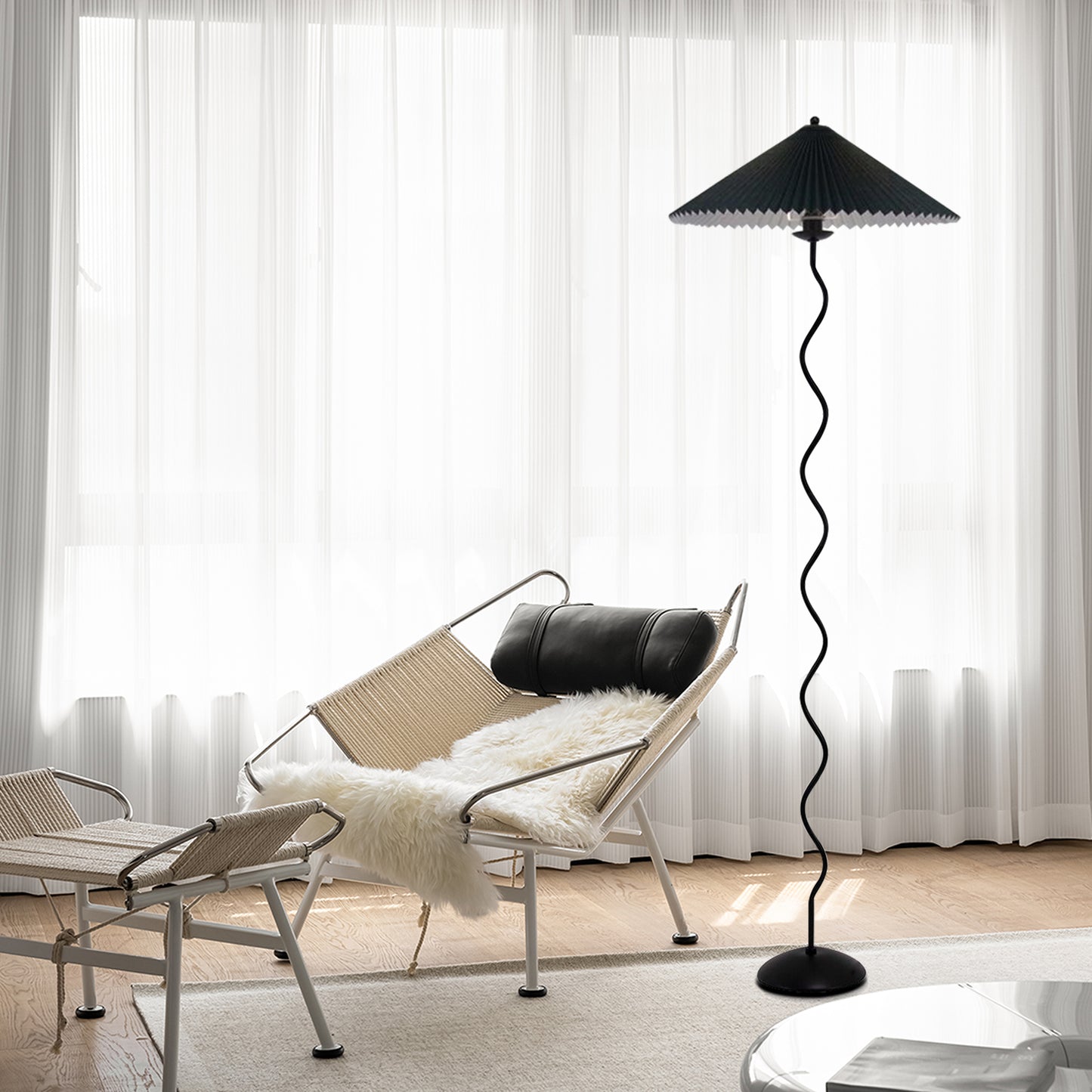 Squiggle Pleated Floor Lamp