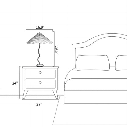 Squiggle Pleated Table Lamp