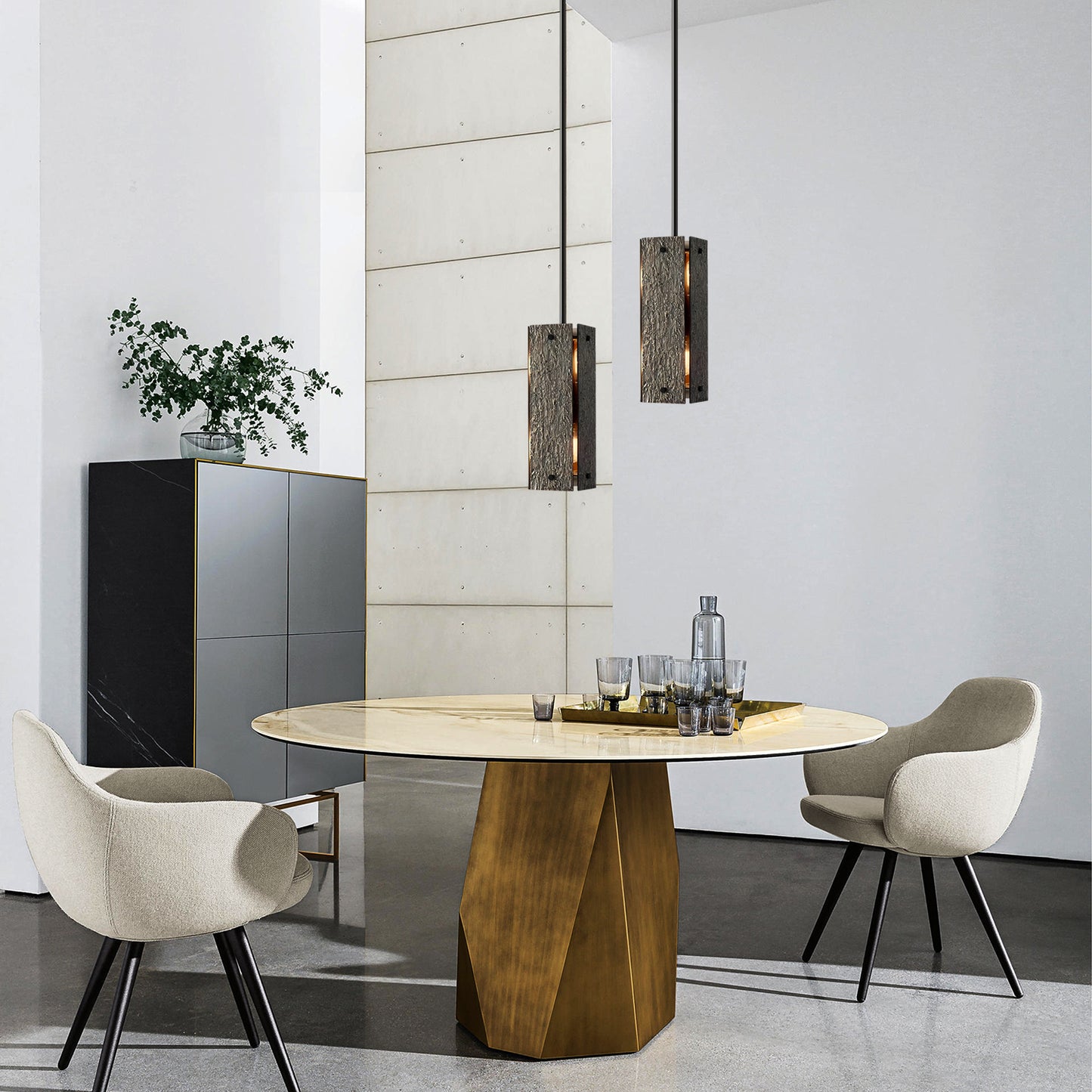 Textured Rectangular Pendant