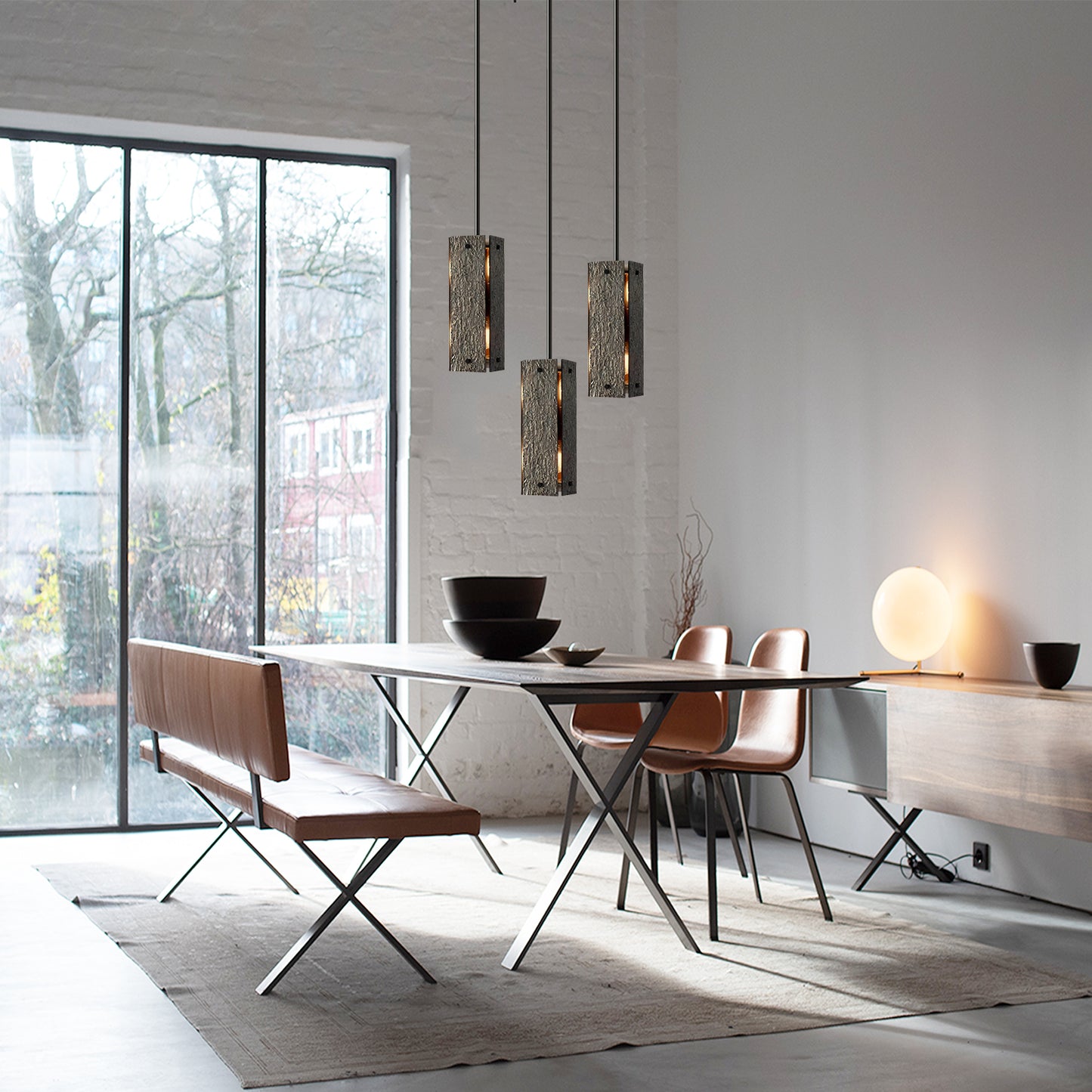 Textured Rectangular Pendant