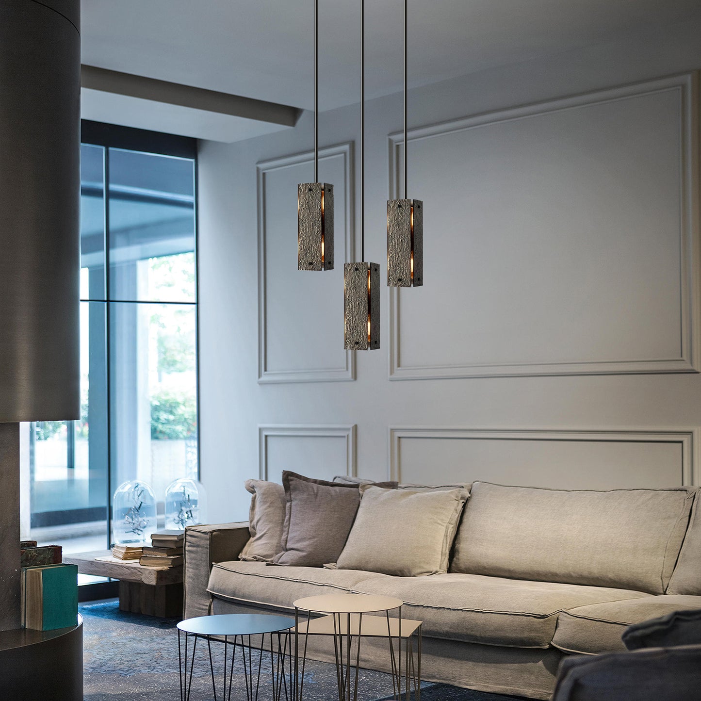 Textured Rectangular Pendant