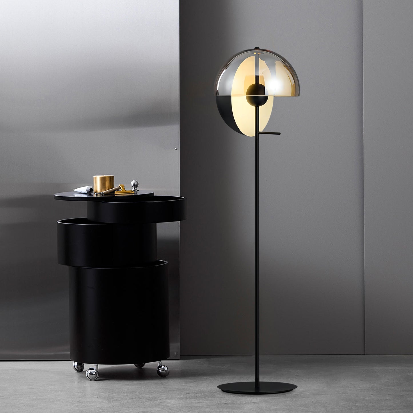 Theia Glass Floor Lamp