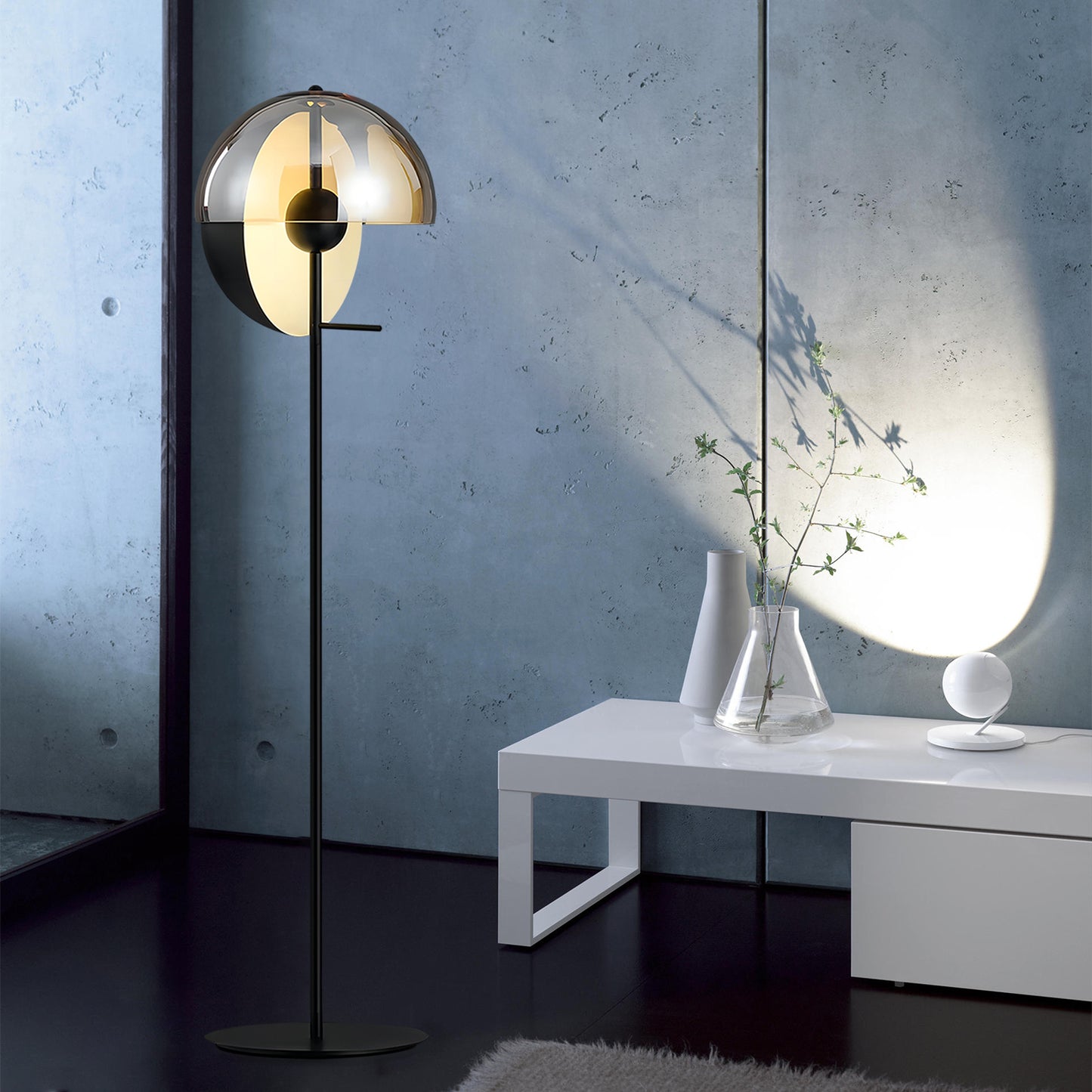 Theia Glass Floor Lamp