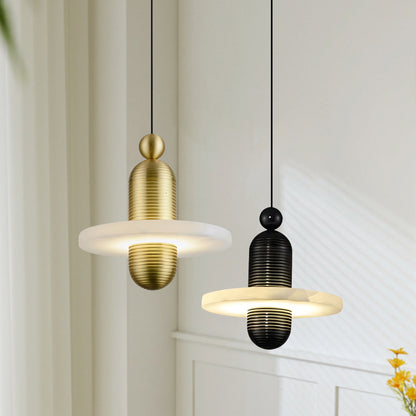 Alabaster Disc Pendant Lamp