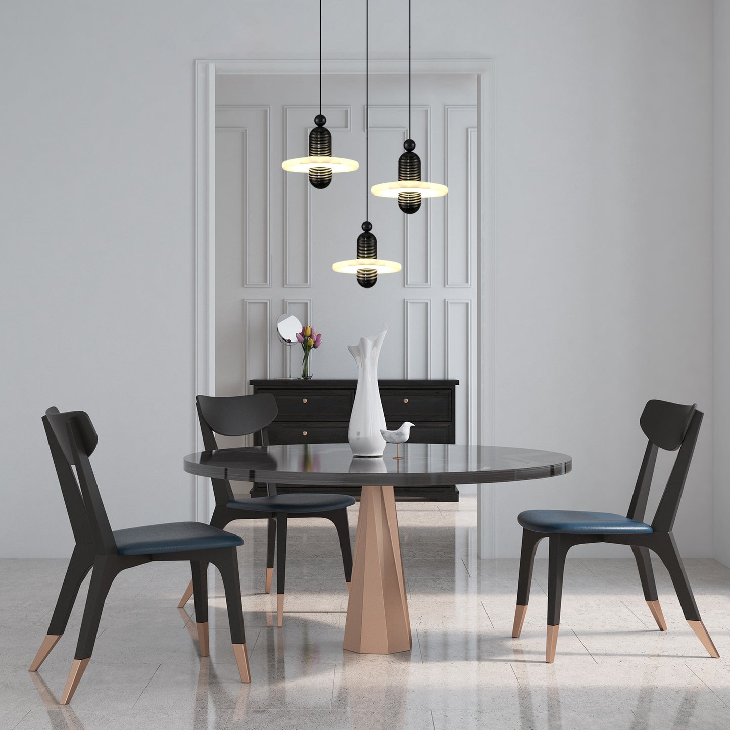 Alabaster Disc Pendant Lamp