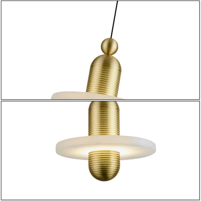 Alabaster Disc Pendant Lamp