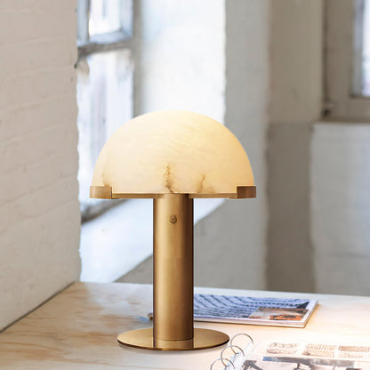 Alabaster Dome Table Lamp