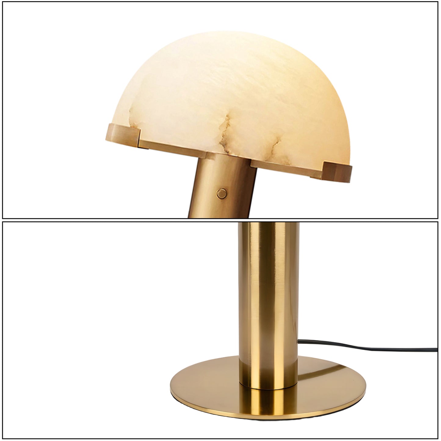 Alabaster Dome Table Lamp