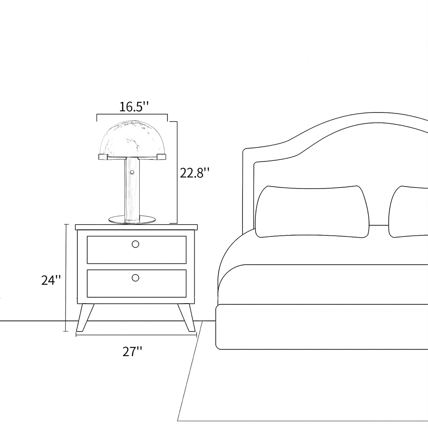 Alabaster Dome Table Lamp