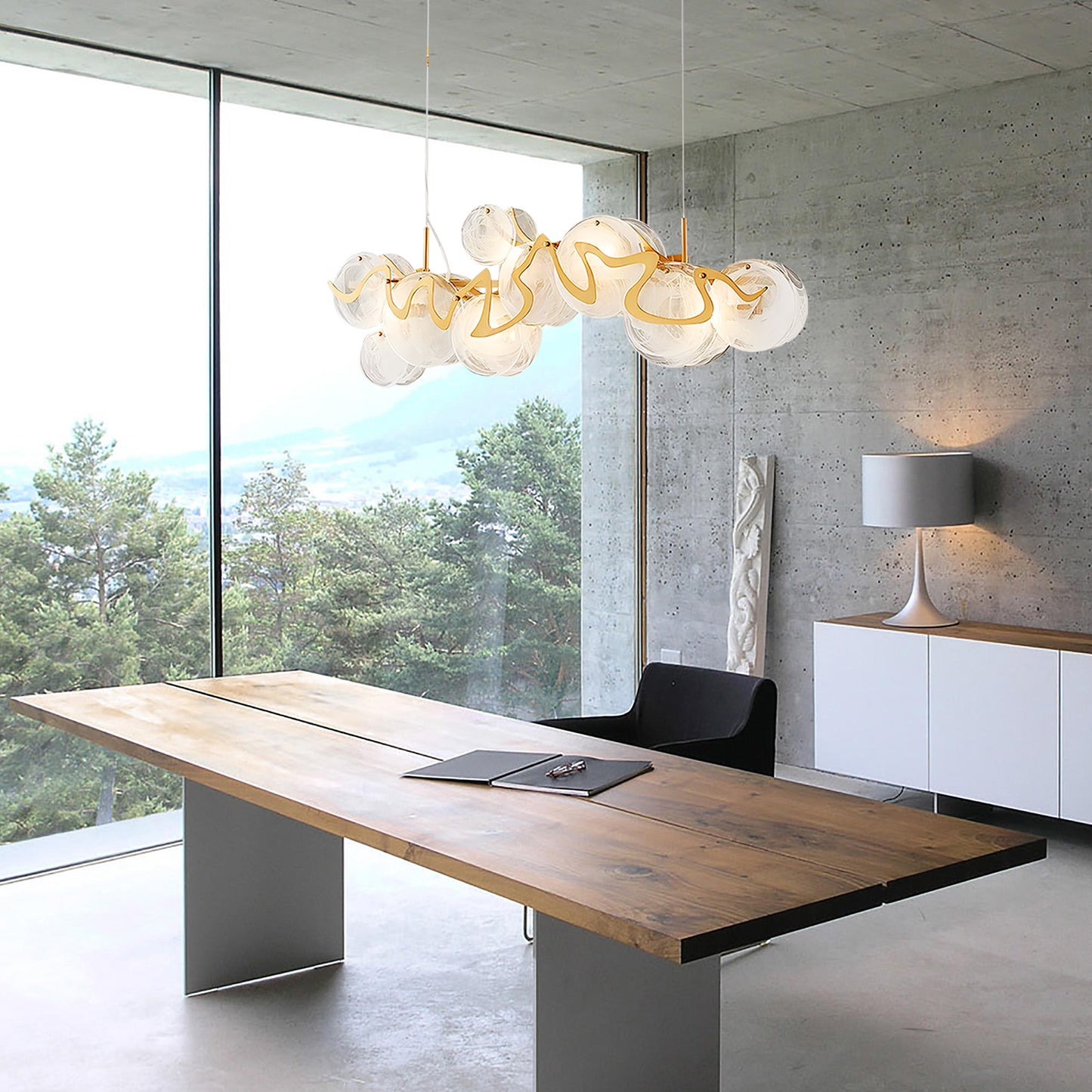 Artichoke Glass Chandelier