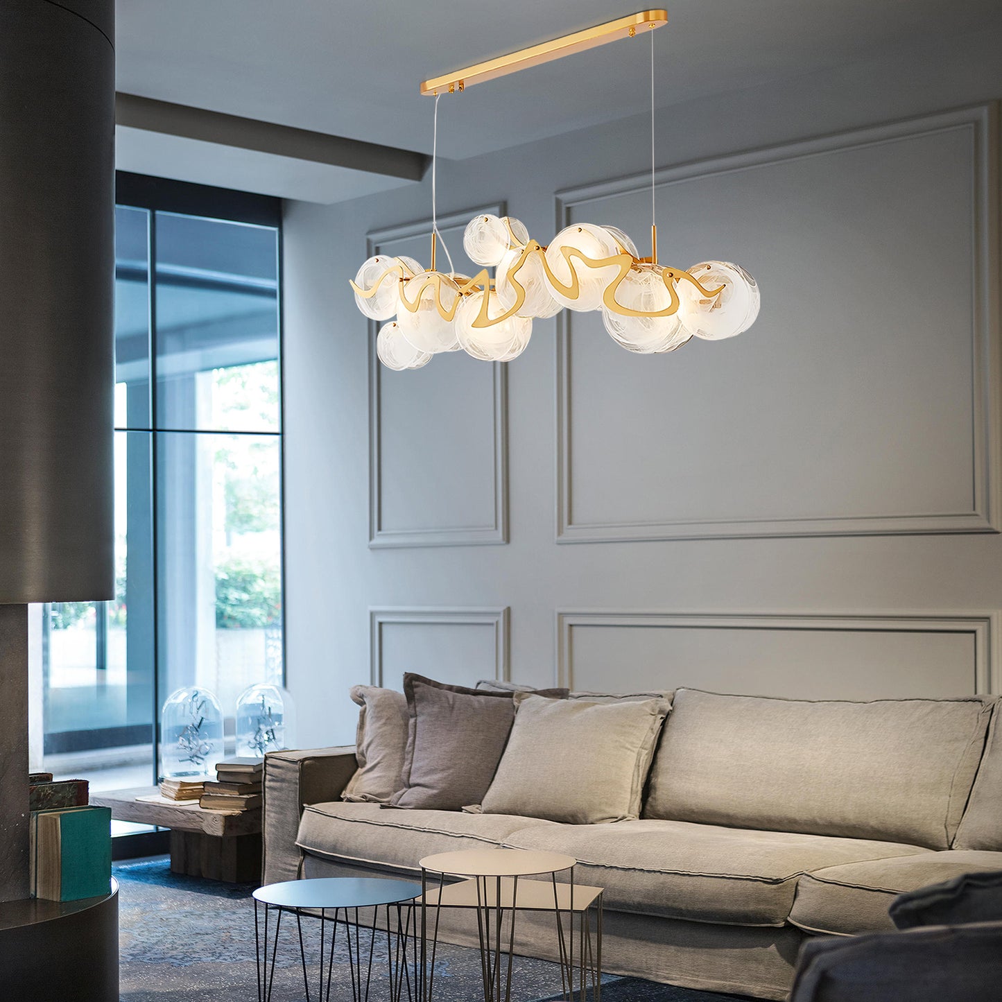 Artichoke Glass Chandelier