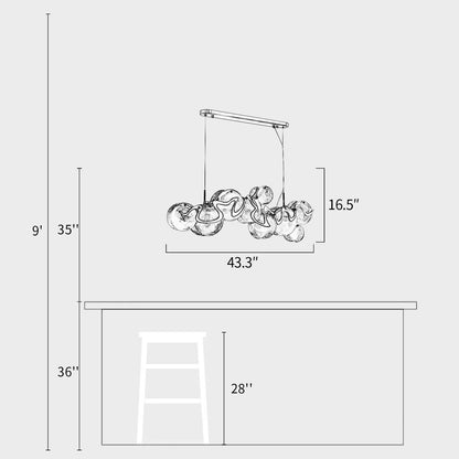 Artichoke Glass Chandelier