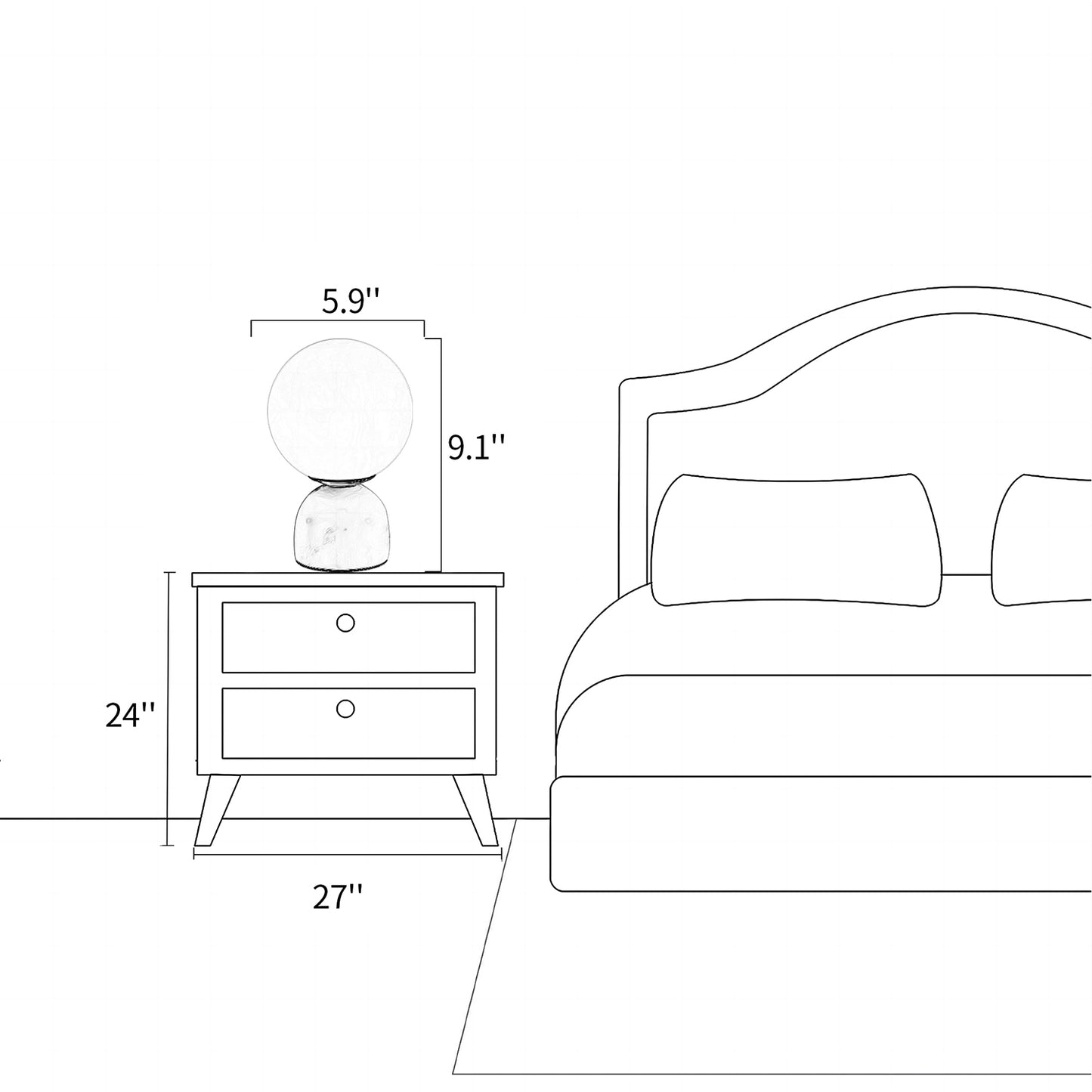 Ball Marble Table Lamp