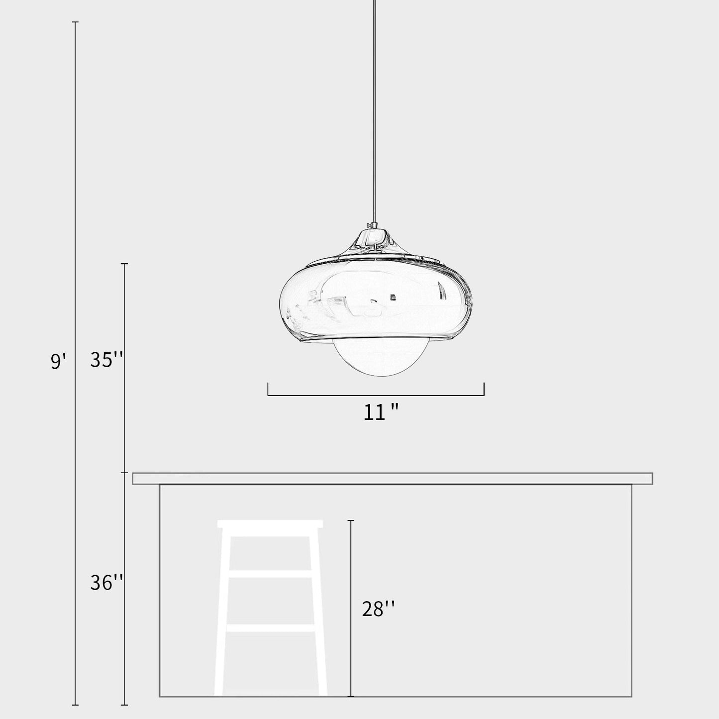 Bauhaus Egg Tart Pendant