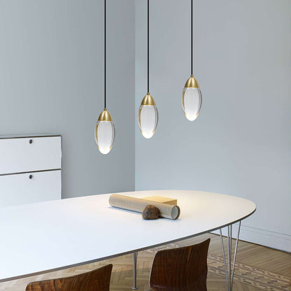 Brass Crystal Pendant Light