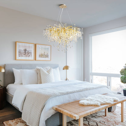 Brass Teardrop Chandelier