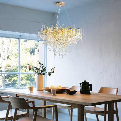 Brass Teardrop Chandelier