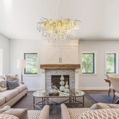 Brass Teardrop Chandelier