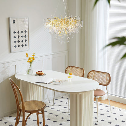 Brass Teardrop Chandelier