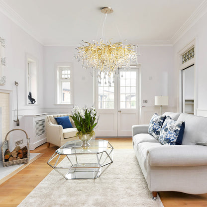 Brass Teardrop Chandelier