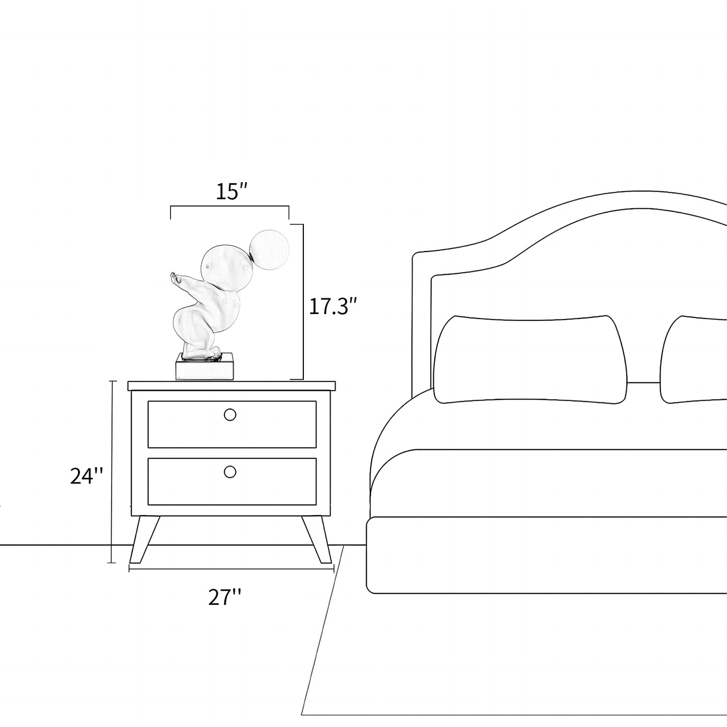 Bubble Figure Table Lamp