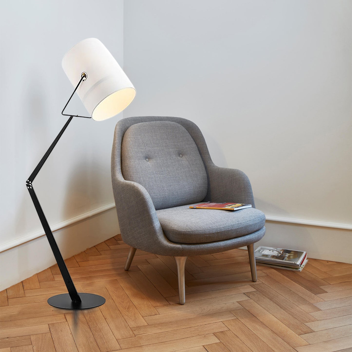 Canvas Arc Floor Lamp