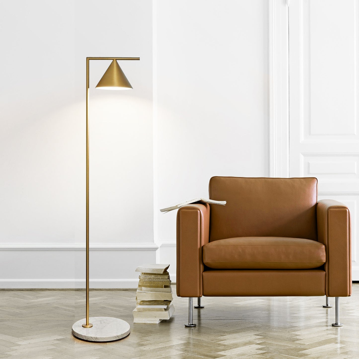 Captain Flint Marble Floor Lamp