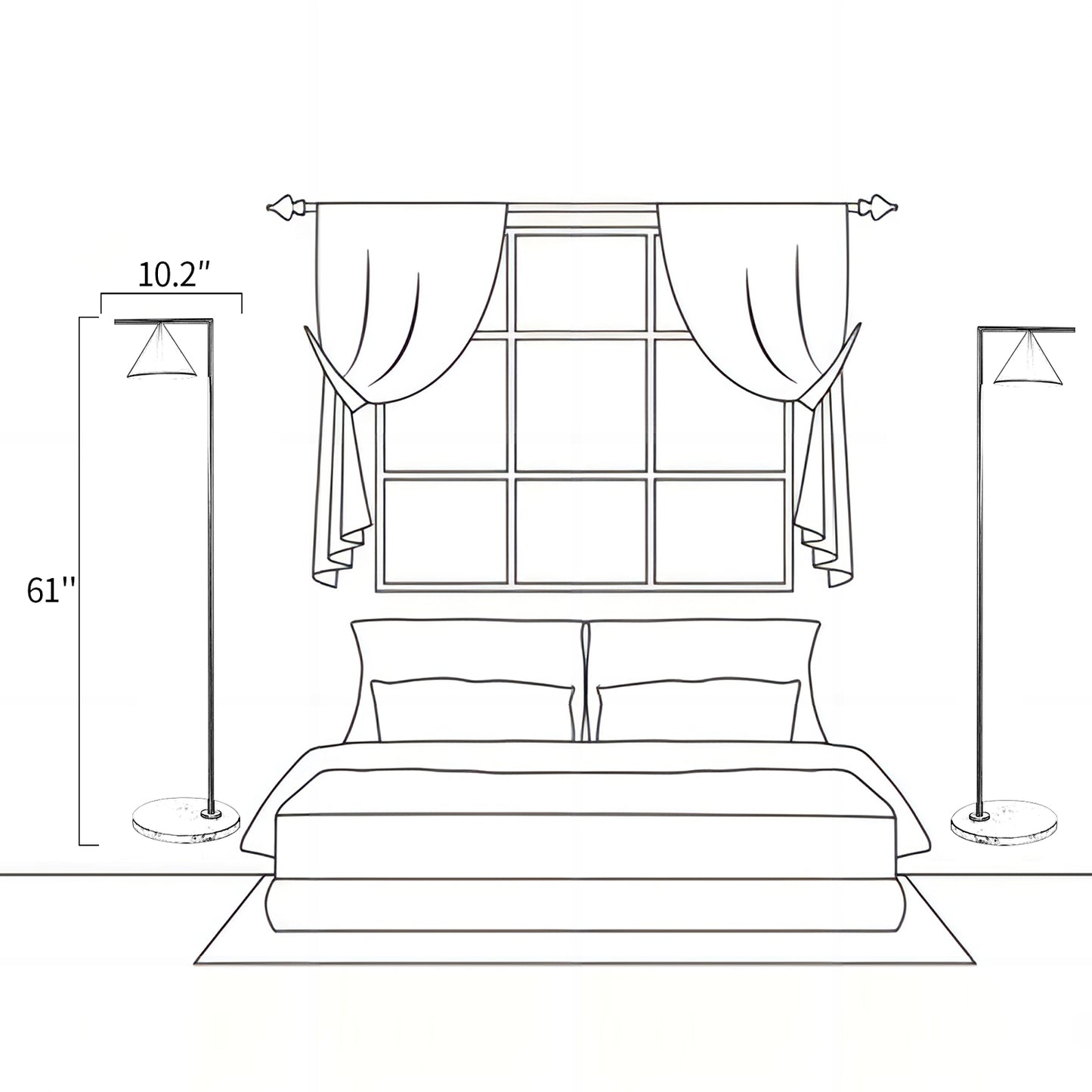 Captain Flint Marble Floor Lamp