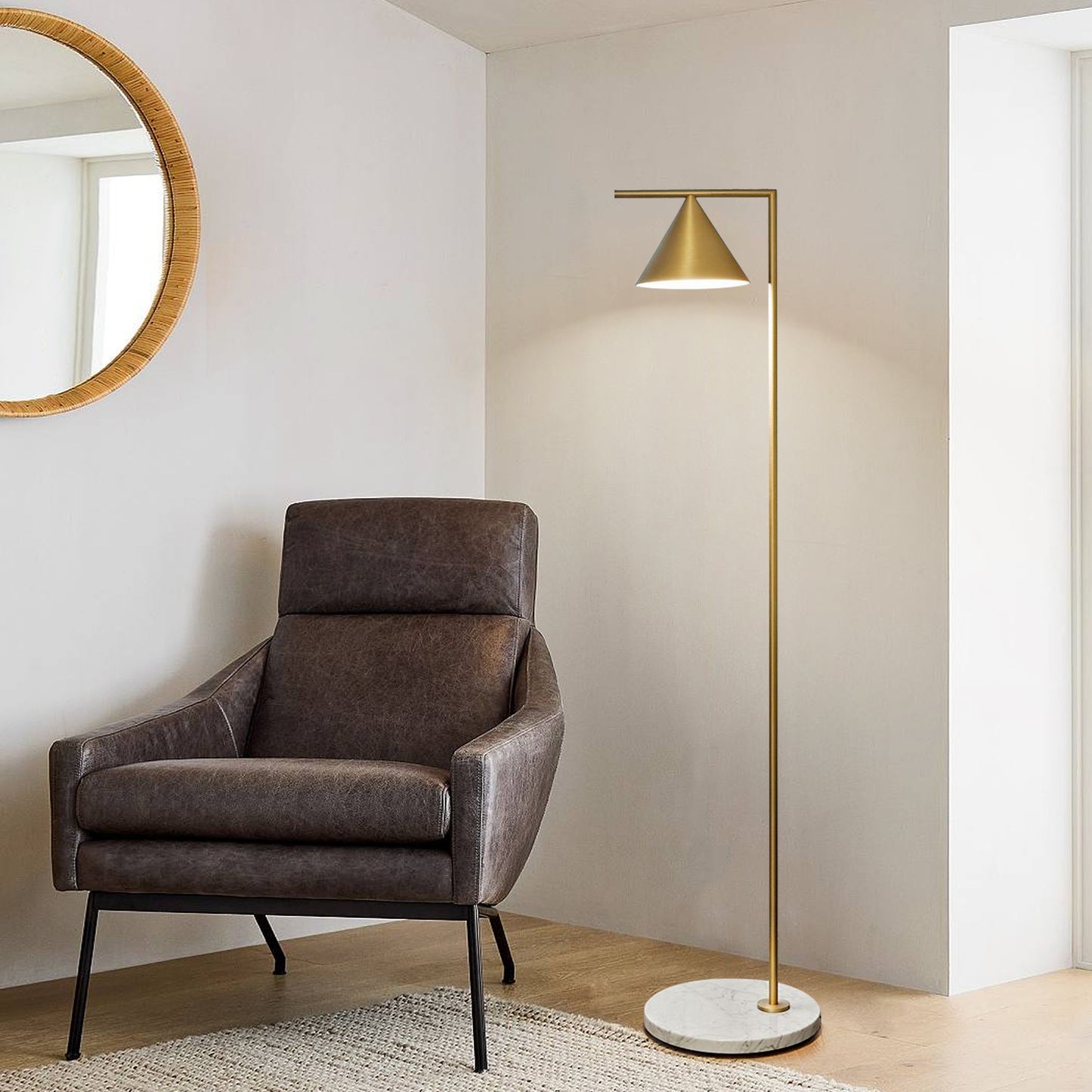 Captain Flint Marble Floor Lamp