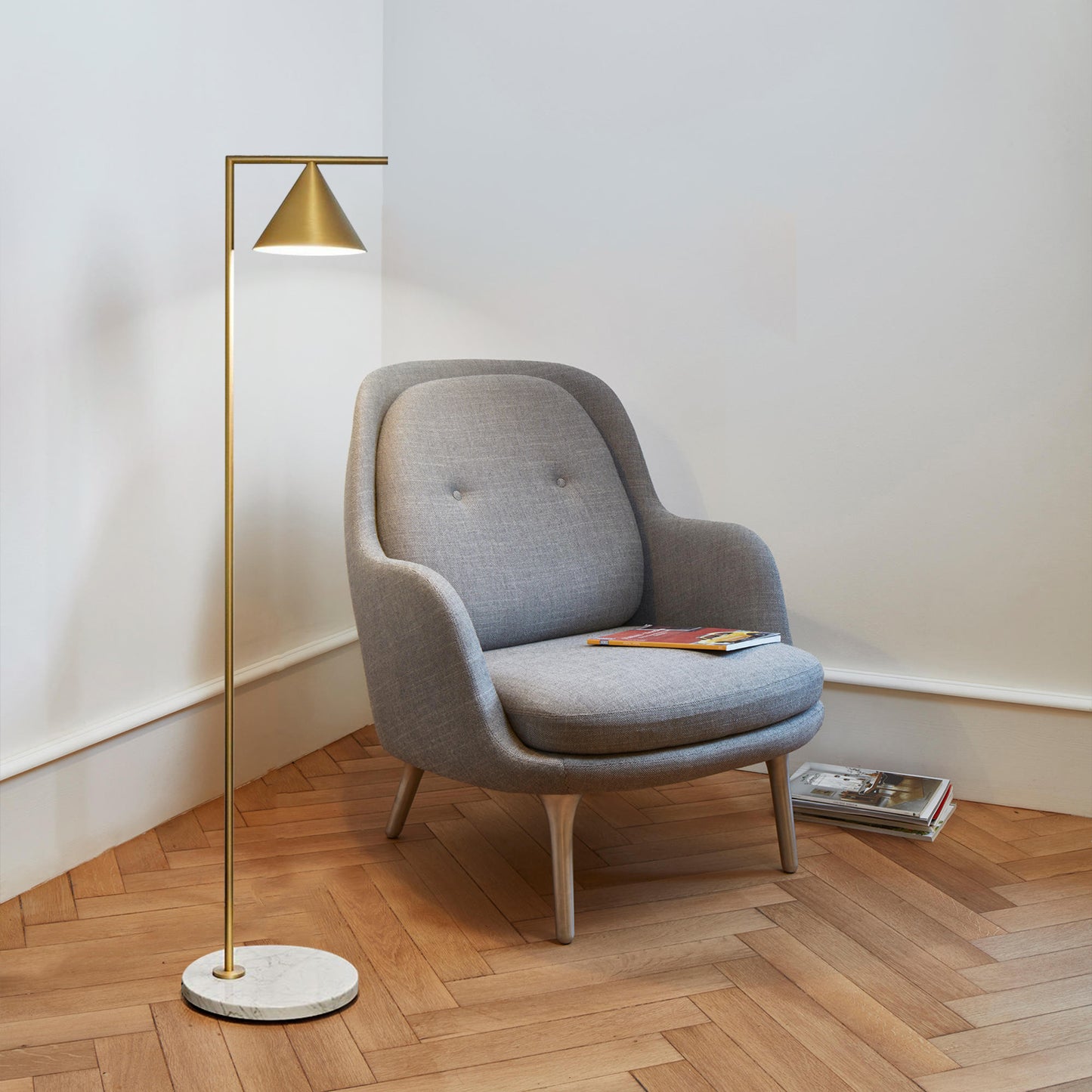 Captain Flint Marble Floor Lamp