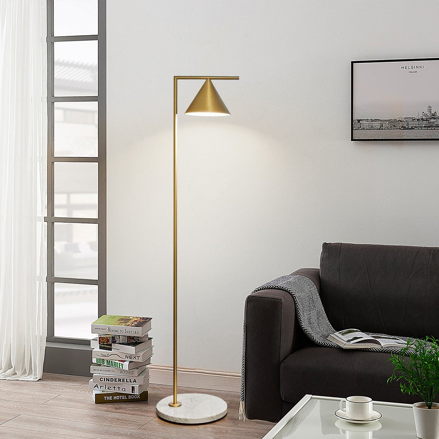 Captain Flint Marble Floor Lamp