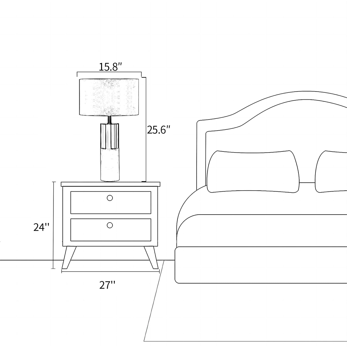 Cement Gray Table Lamp