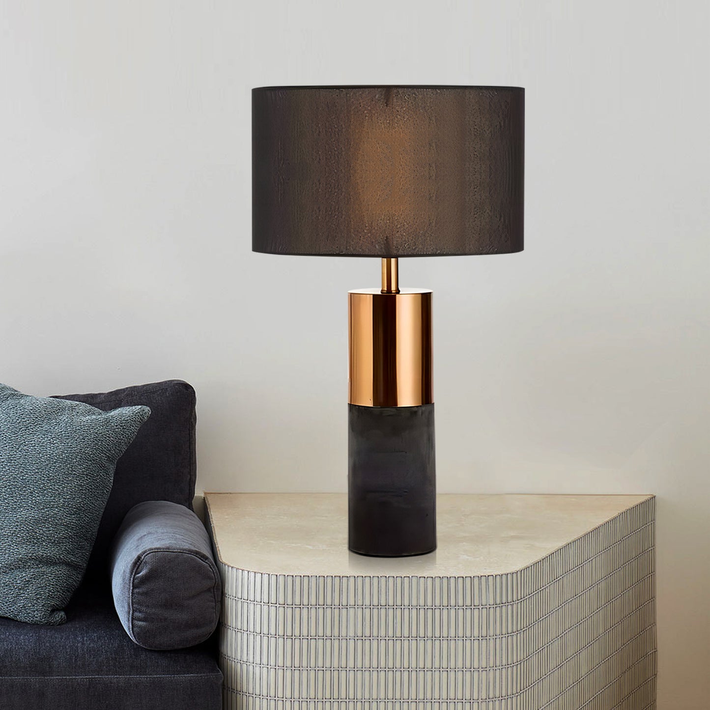 Cement Gray Table Lamp
