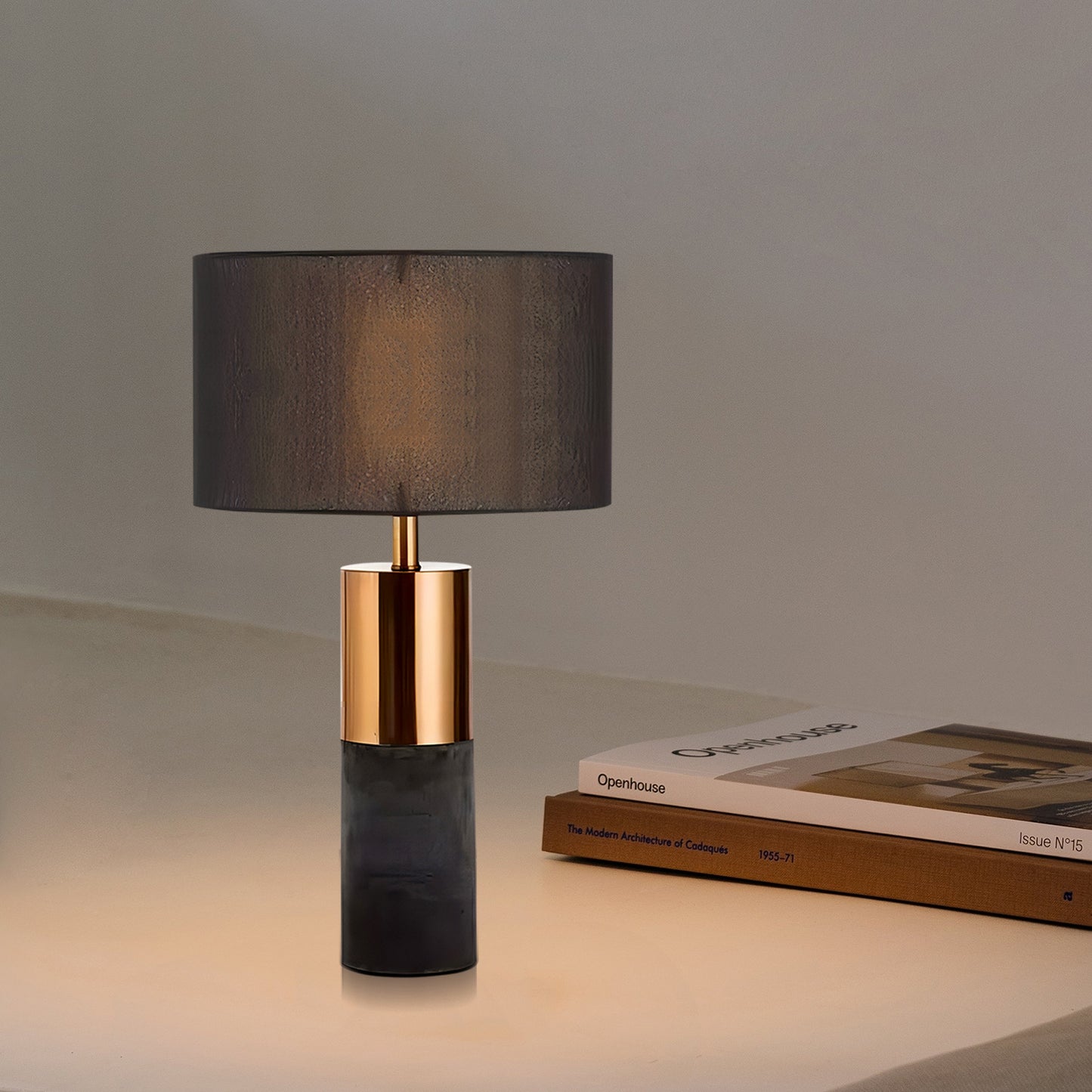 Cement Gray Table Lamp