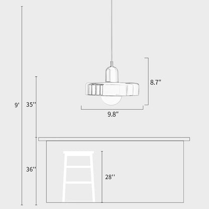 Ceramic Disc Pendant Lamp