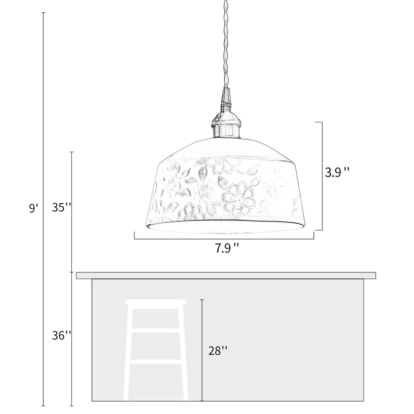 Ceramic Pendant Light