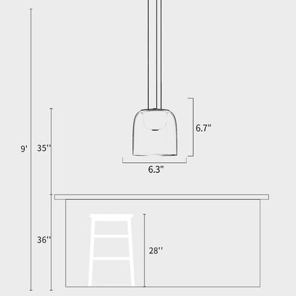 Clifton Glass Pendant Light